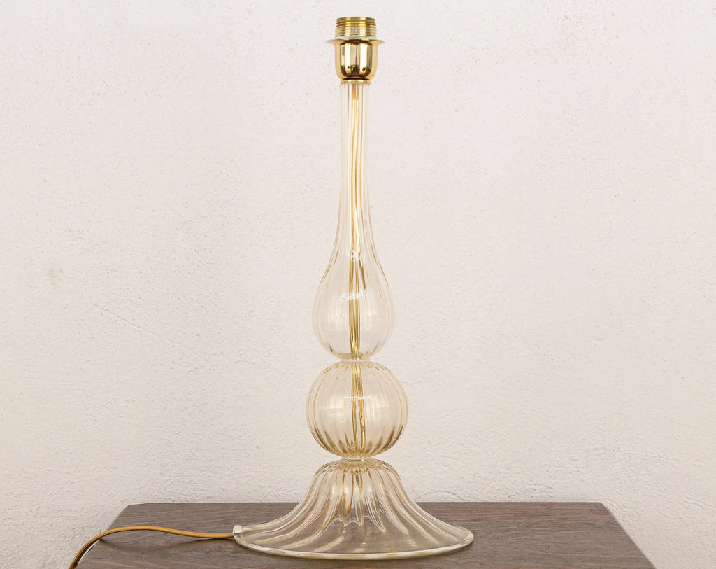 Set of Murano glass table lamp with gold leaf, Made in Italy - SoloCoseBelle
