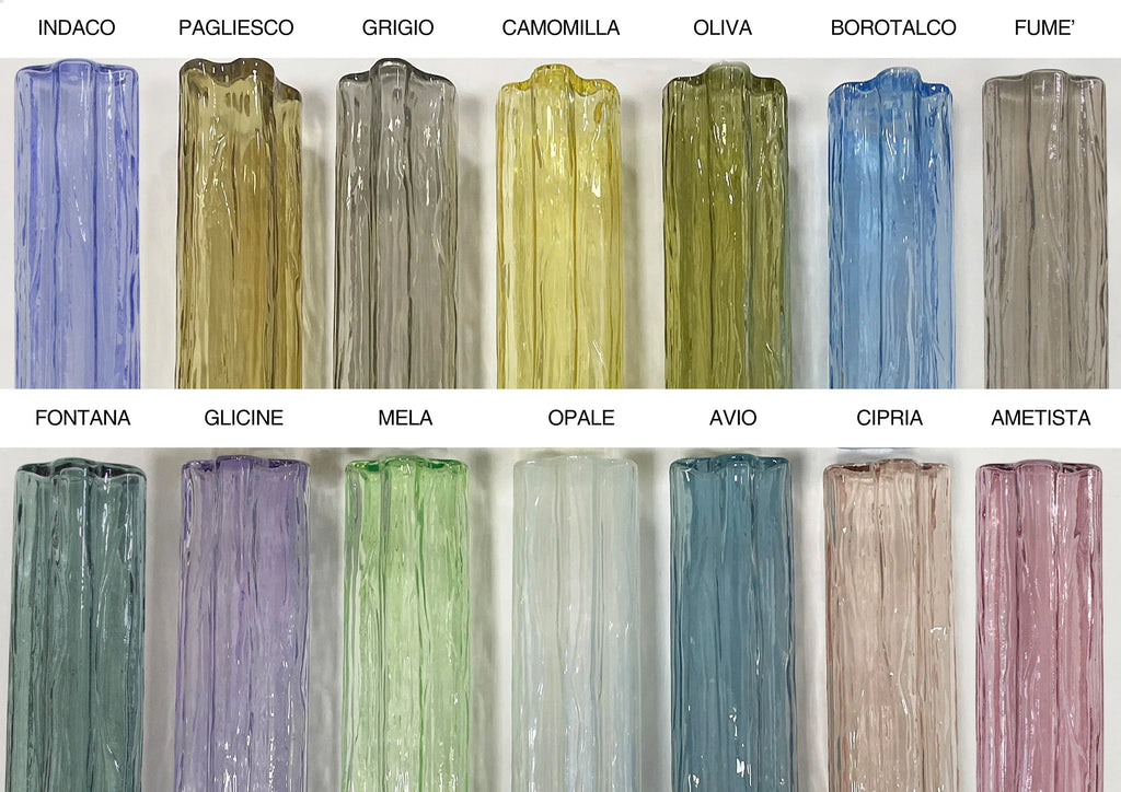 Suspension lamp Made in Italy Tronchi in Murano glass, ceiling chandelier - SoloCoseBelle