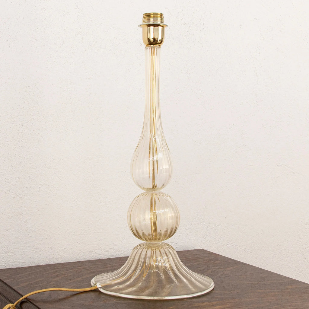 Set of Murano glass table lamp with gold leaf, Made in Italy - SoloCoseBelle