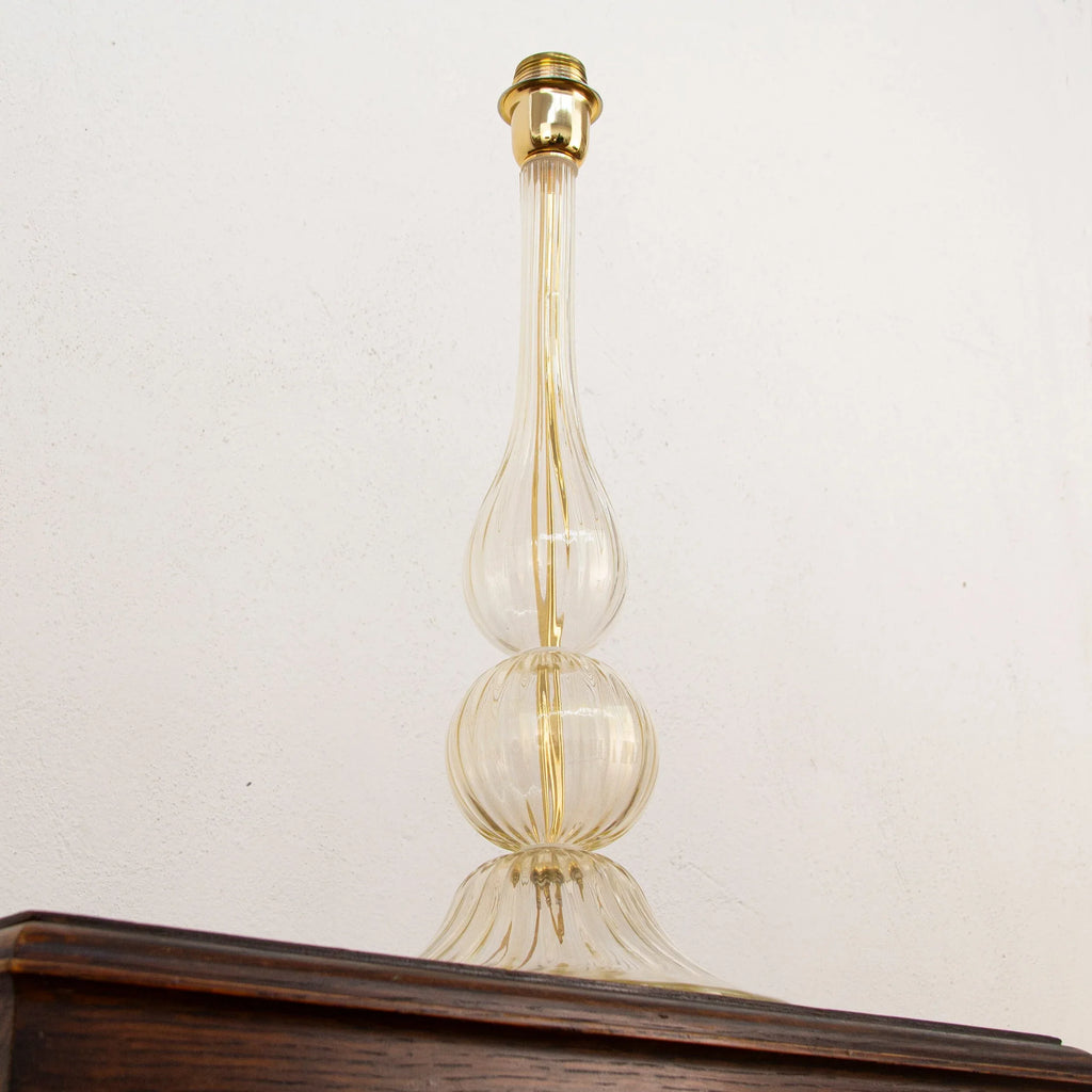 Set of Murano glass table lamp with gold leaf, Made in Italy - SoloCoseBelle