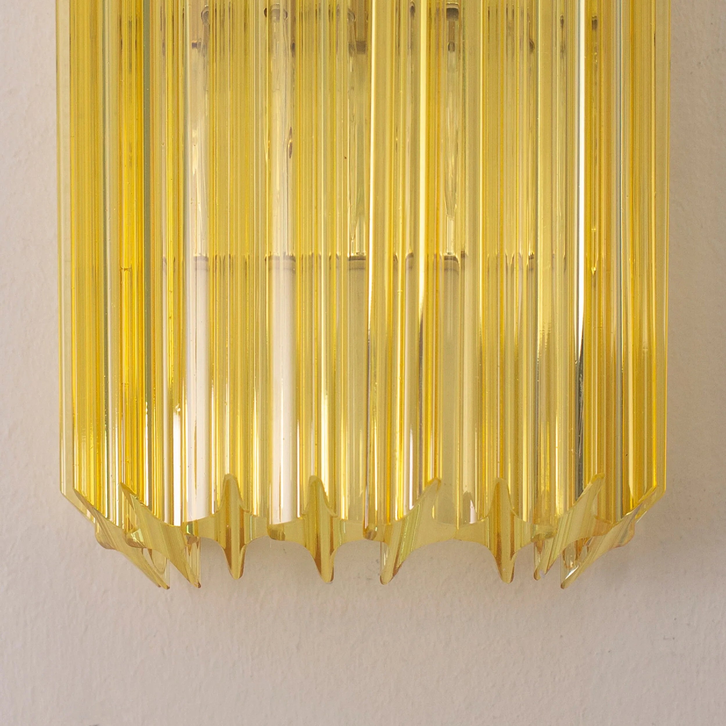 Set of 2 Ginger color quadriedri Murano Glass Wall Sconces - SoloCoseBelle