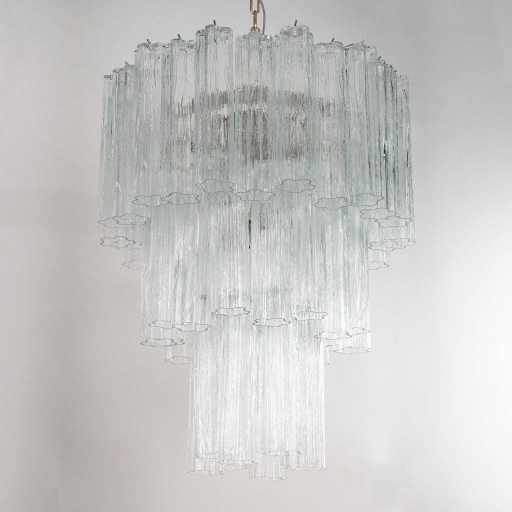 Suspension lamp Made in Italy Tronchi in clear Murano glass Ø65 cm - SoloCoseBelle