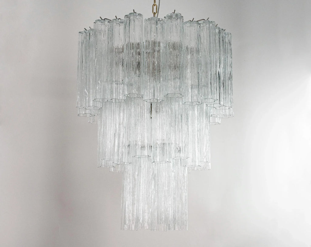 Suspension lamp Made in Italy Tronchi in clear Murano glass Ø65 cm - SoloCoseBelle