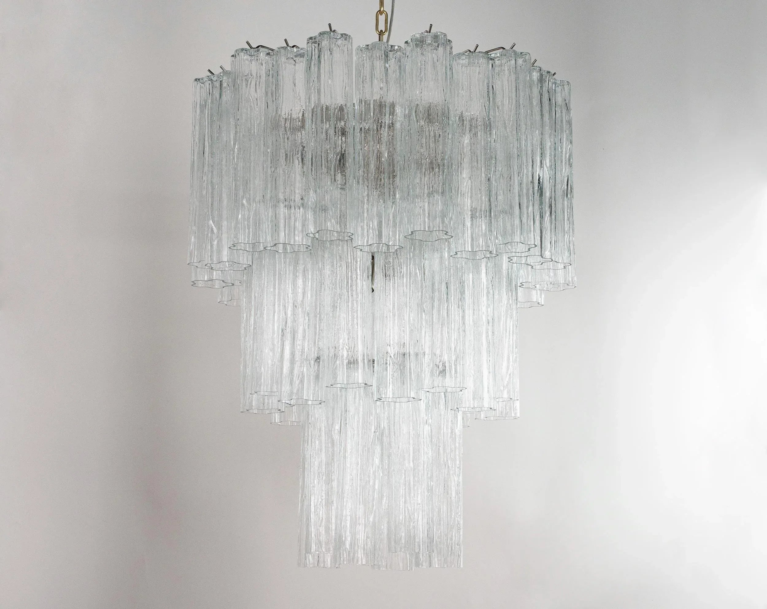 Suspension lamp Made in Italy Tronchi in clear Murano glass Ø65 cm - SoloCoseBelle