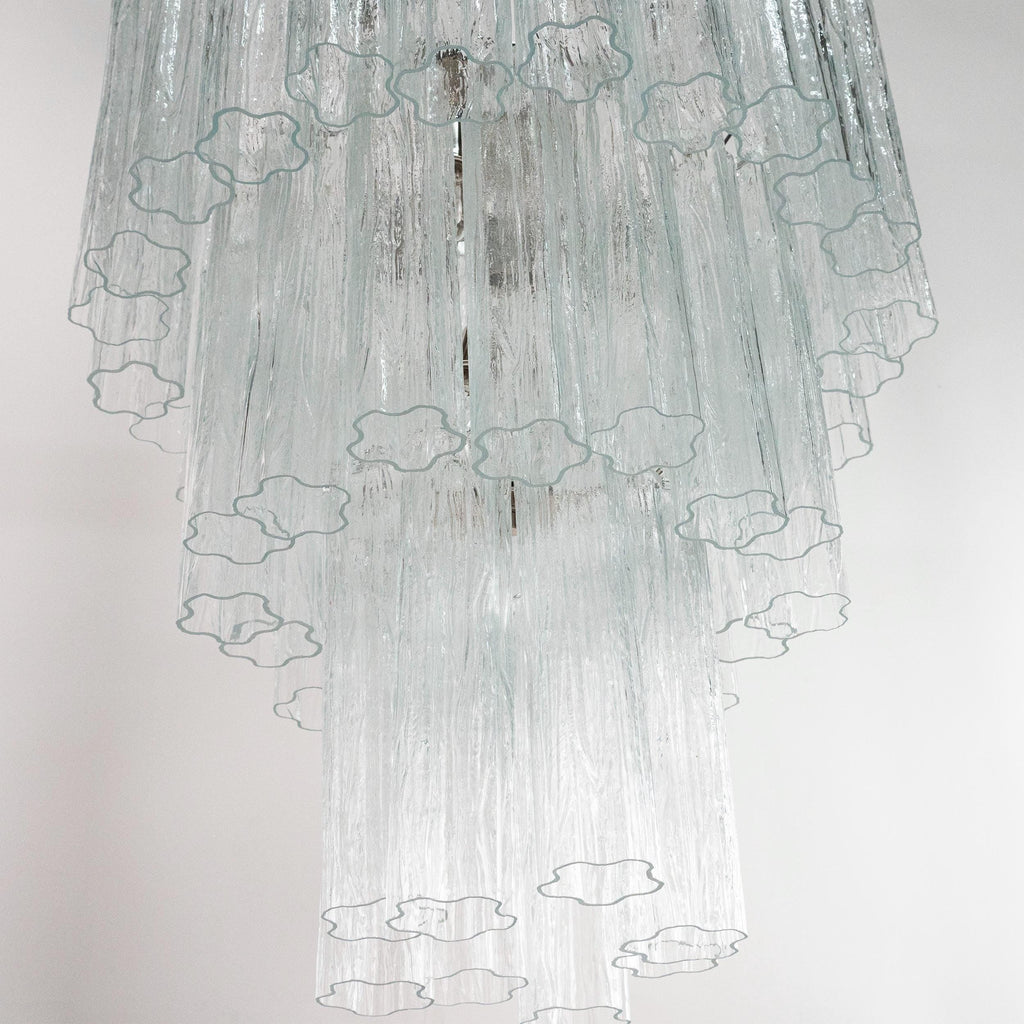 Suspension lamp Made in Italy Tronchi in clear Murano glass Ø65 cm - SoloCoseBelle