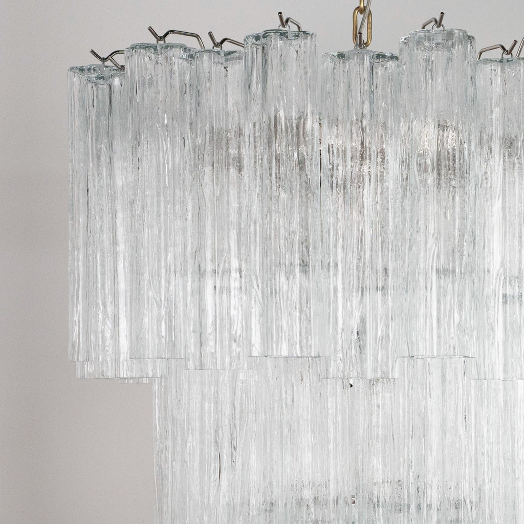 Suspension lamp Made in Italy Tronchi in clear Murano glass Ø65 cm - SoloCoseBelle