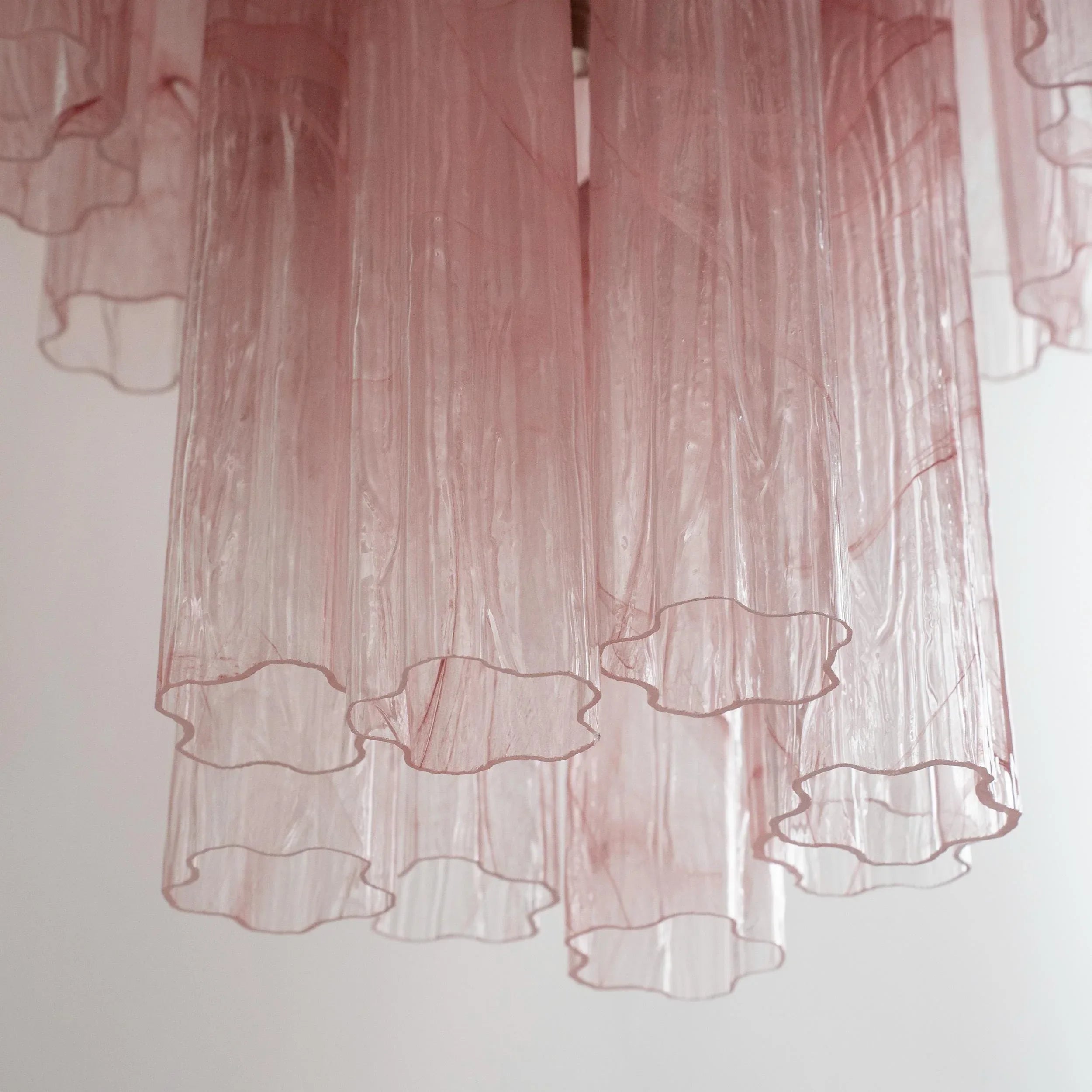 Pendant lamp Tronchi in alabaster pink Murano glass, Made in Italy - SoloCoseBelle