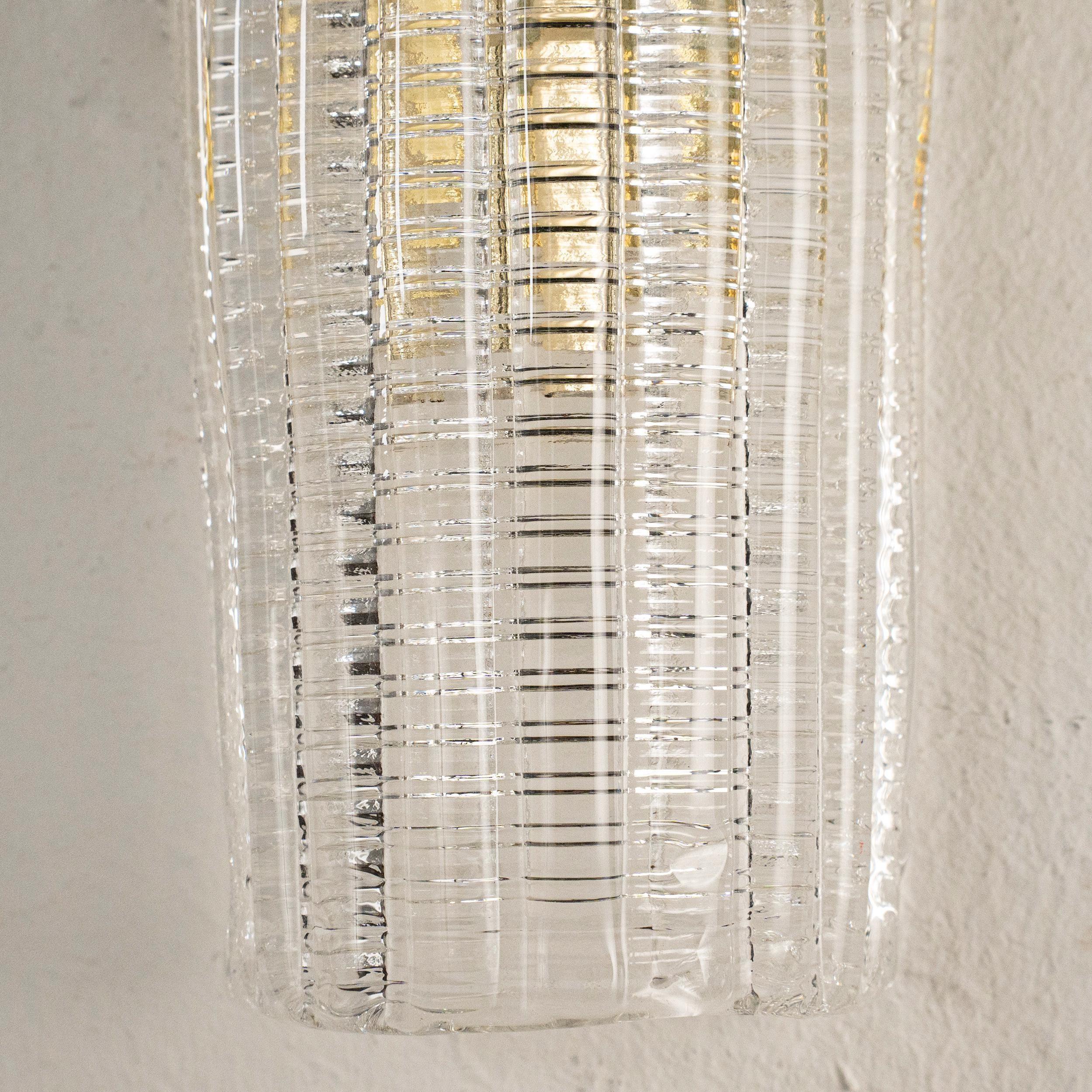 Clear Murano Glass Wall Sconce, Vintage Style, Handmade in Italy - SoloCoseBelle