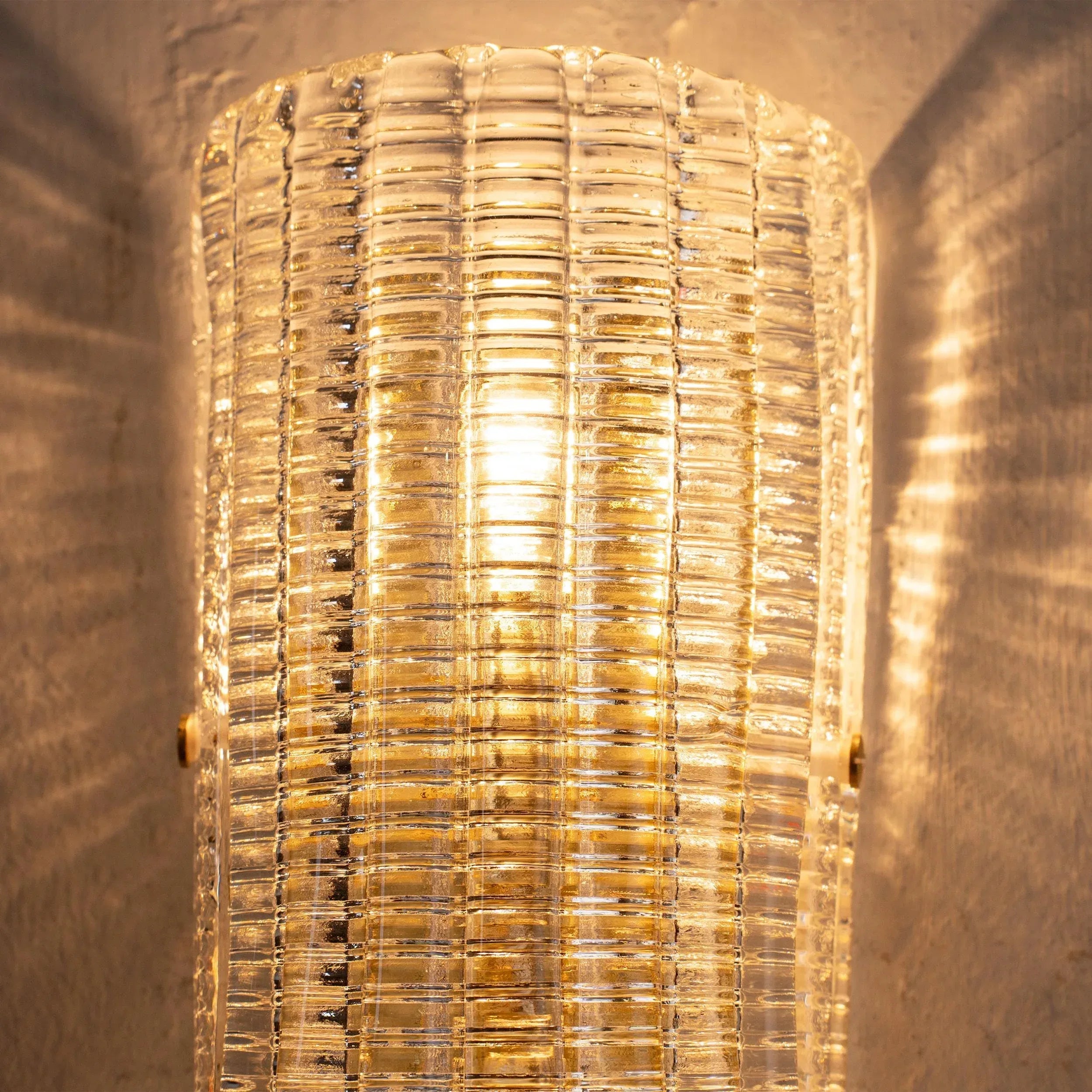 Clear Murano Glass Wall Sconce, Vintage Style, Handmade in Italy - SoloCoseBelle