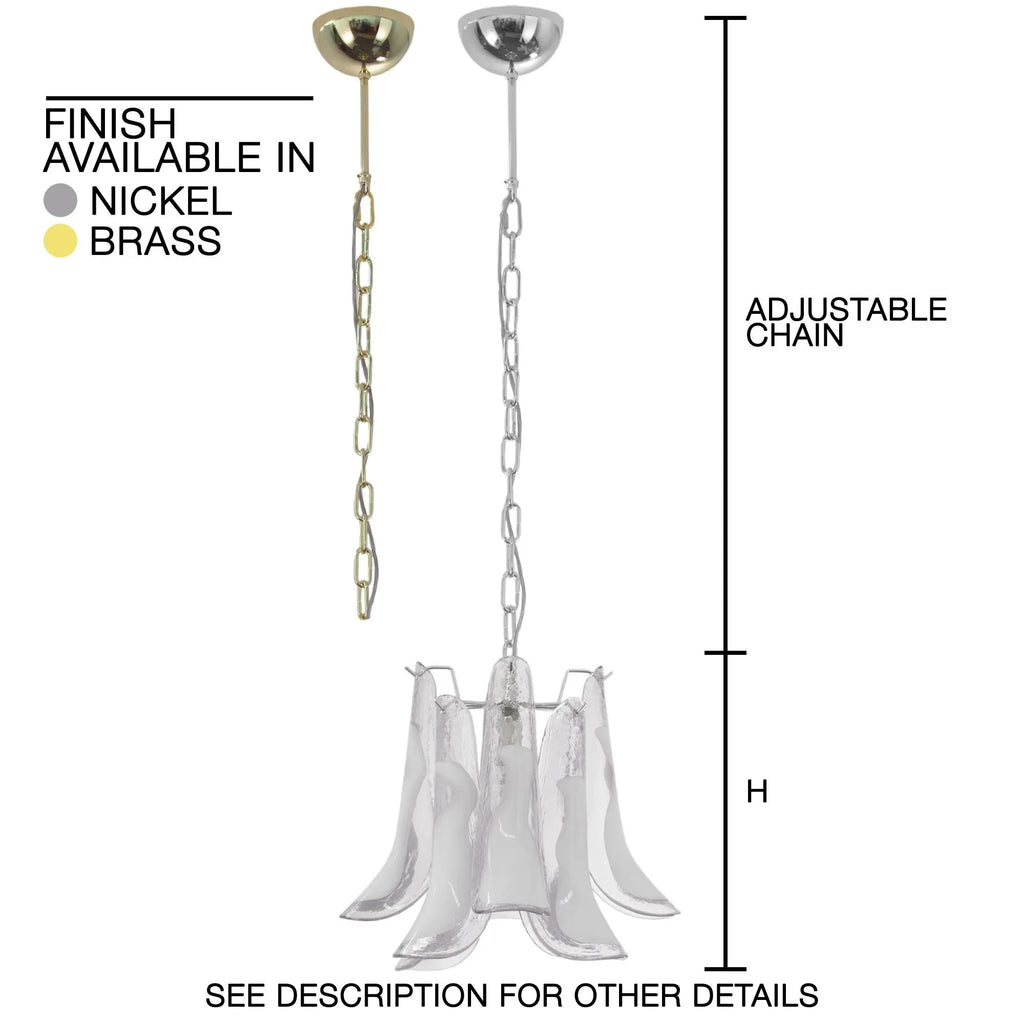 Petali suspension lamp Ø70 cm Made in Italy Murano glass - SoloCoseBelle