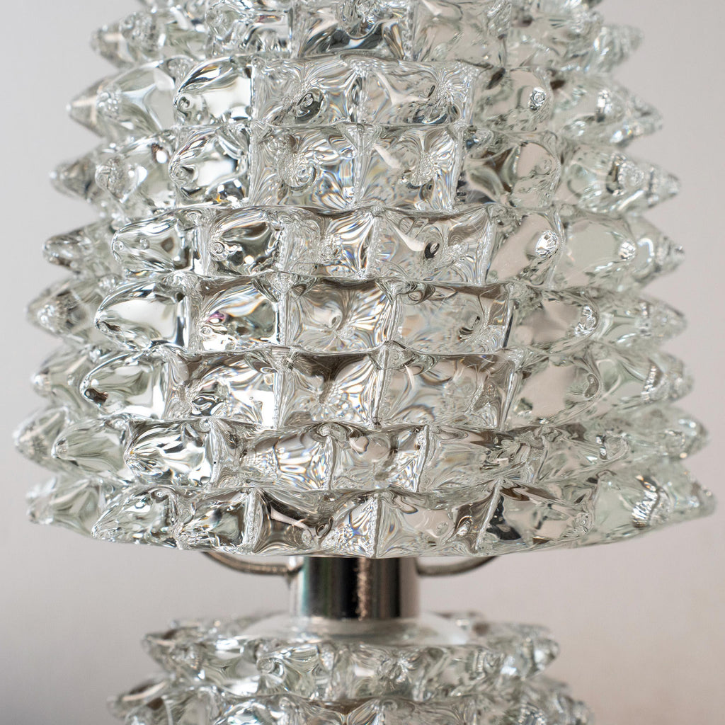 Pair of Rostrato Murano Glass Table Lamps, Made in Italy - SoloCoseBelle